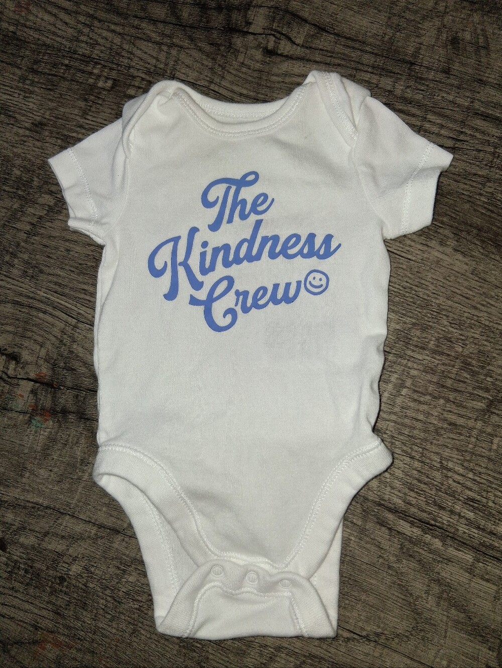 White "The Kindness Crew" Baby One-Piece Bodysuit